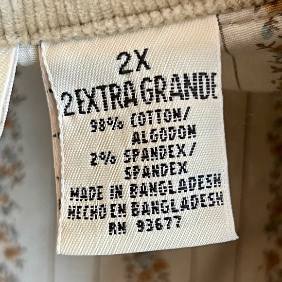 St. John’s Bay Woman Tan Corduroy Blazer Jacket 2X Stretch - Picture 4 of 6